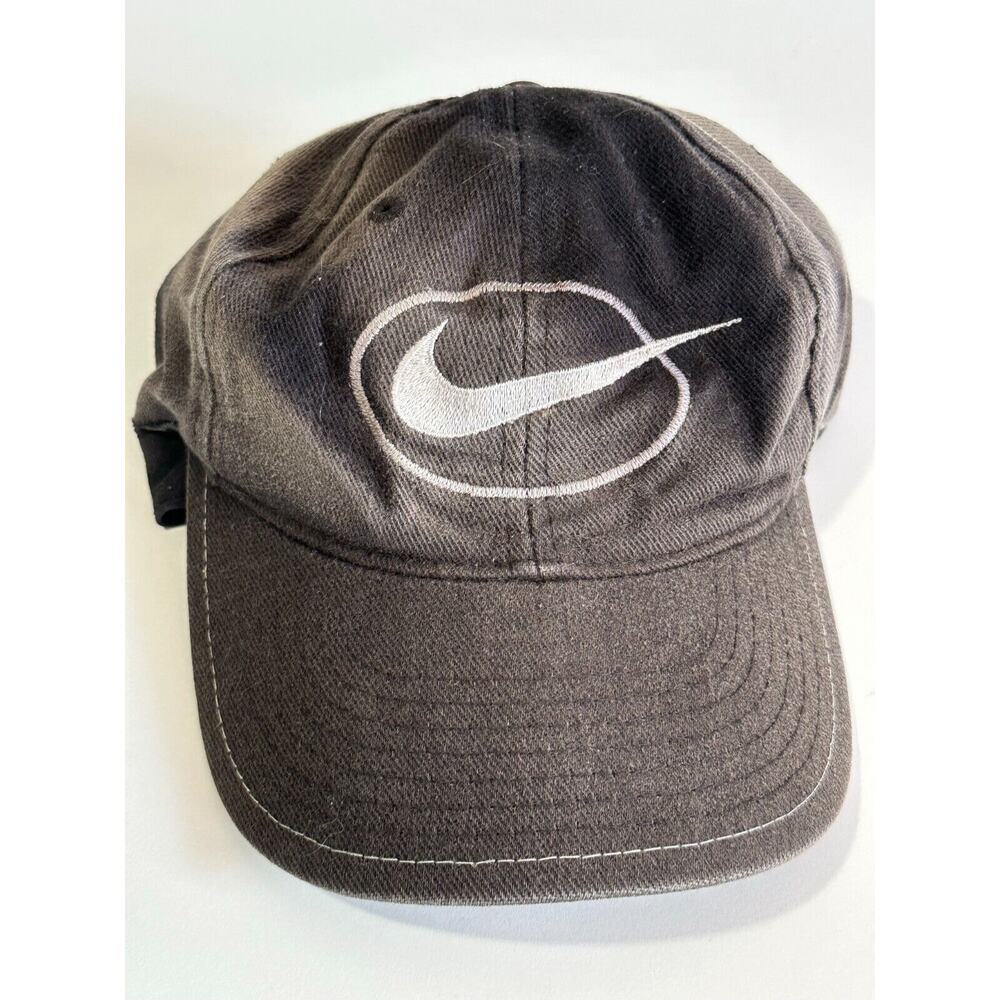 Nike Snapback Baseball Hat Unisex Adult Black One Size 100% Cotton Swoosh Logo